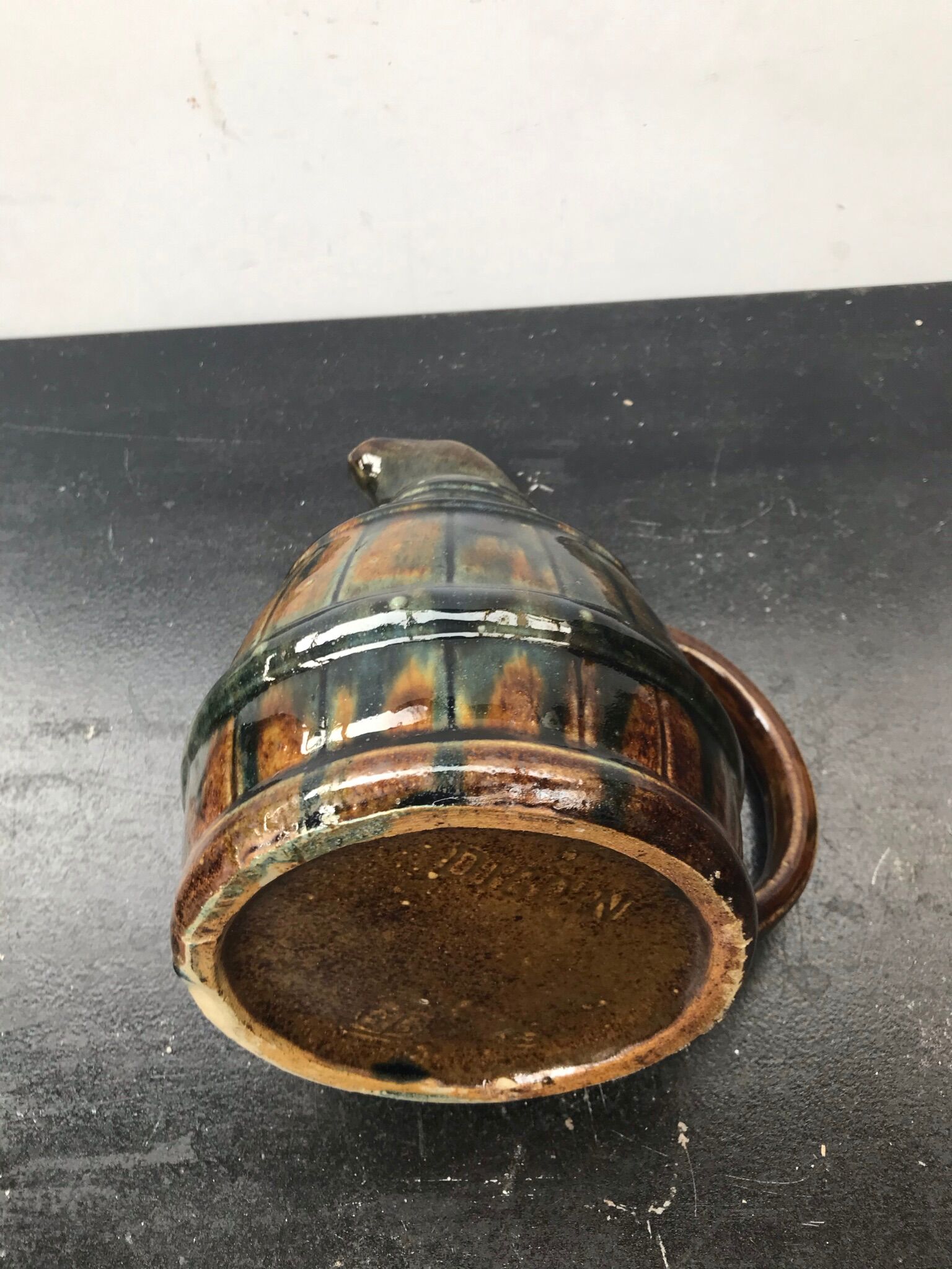 Former digoin ceramics brown shape pitcher