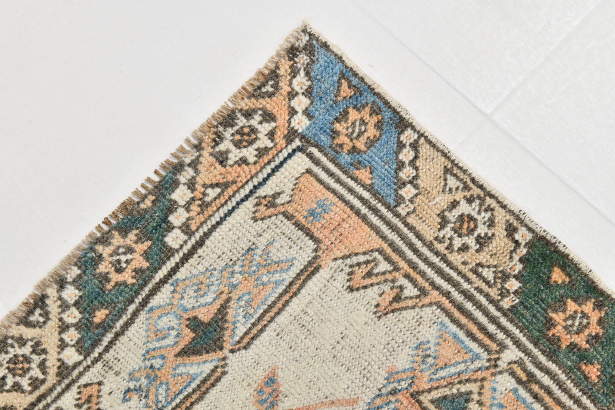 4x5 Green & Blue Small Persian Rug, 130x165Cm