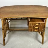 Vintage rattan desk 1960