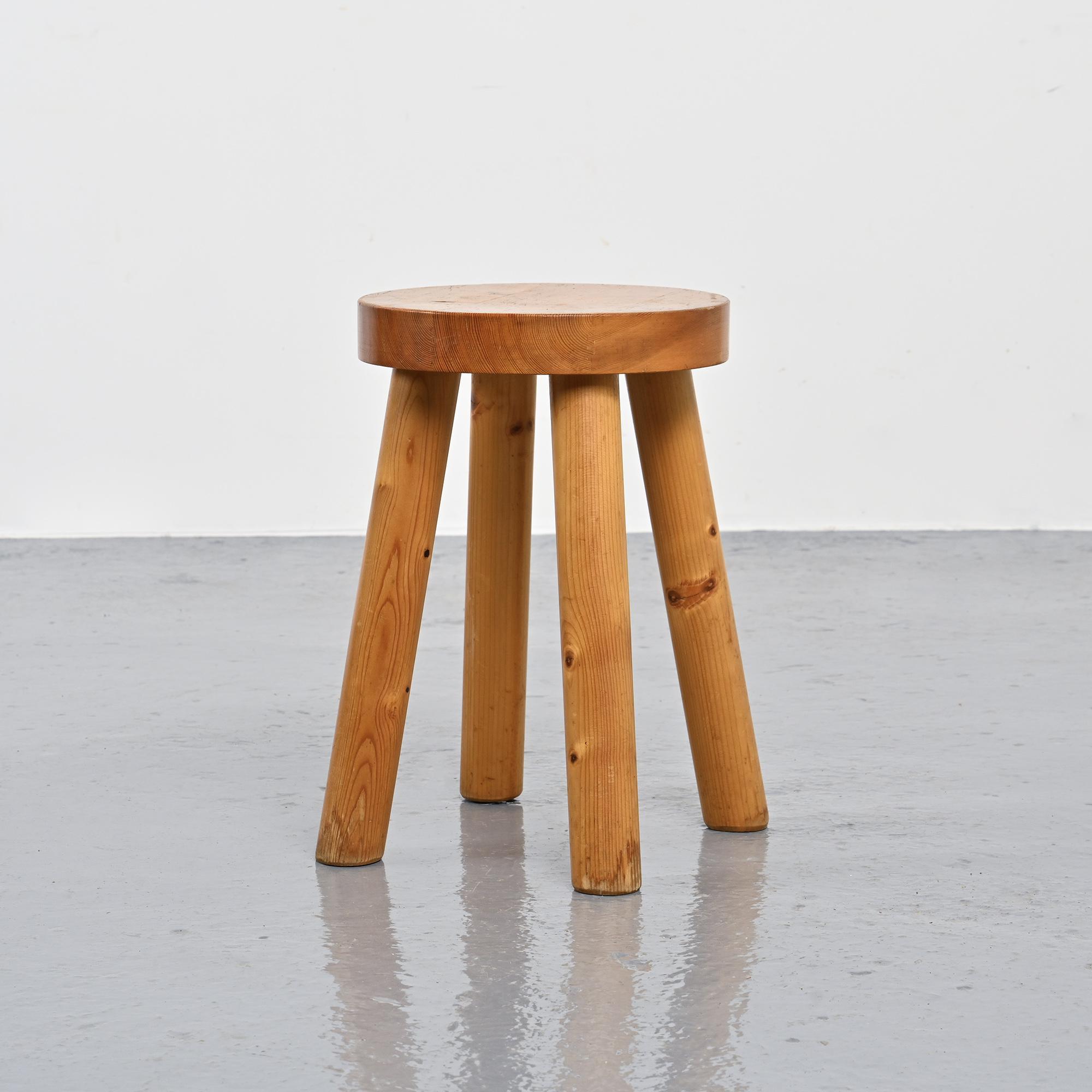 Stool by René Martin for a chalet in Méribel, circa 1965