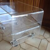 Vintage plexiglass coffee table David Lange 1970s
