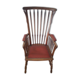 wicker and leather high chair