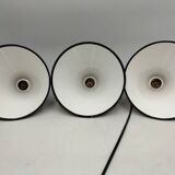 Enameled sheet metal pendant lights