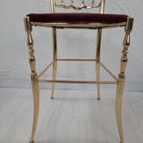 Pair of chiavarine chairs, brass