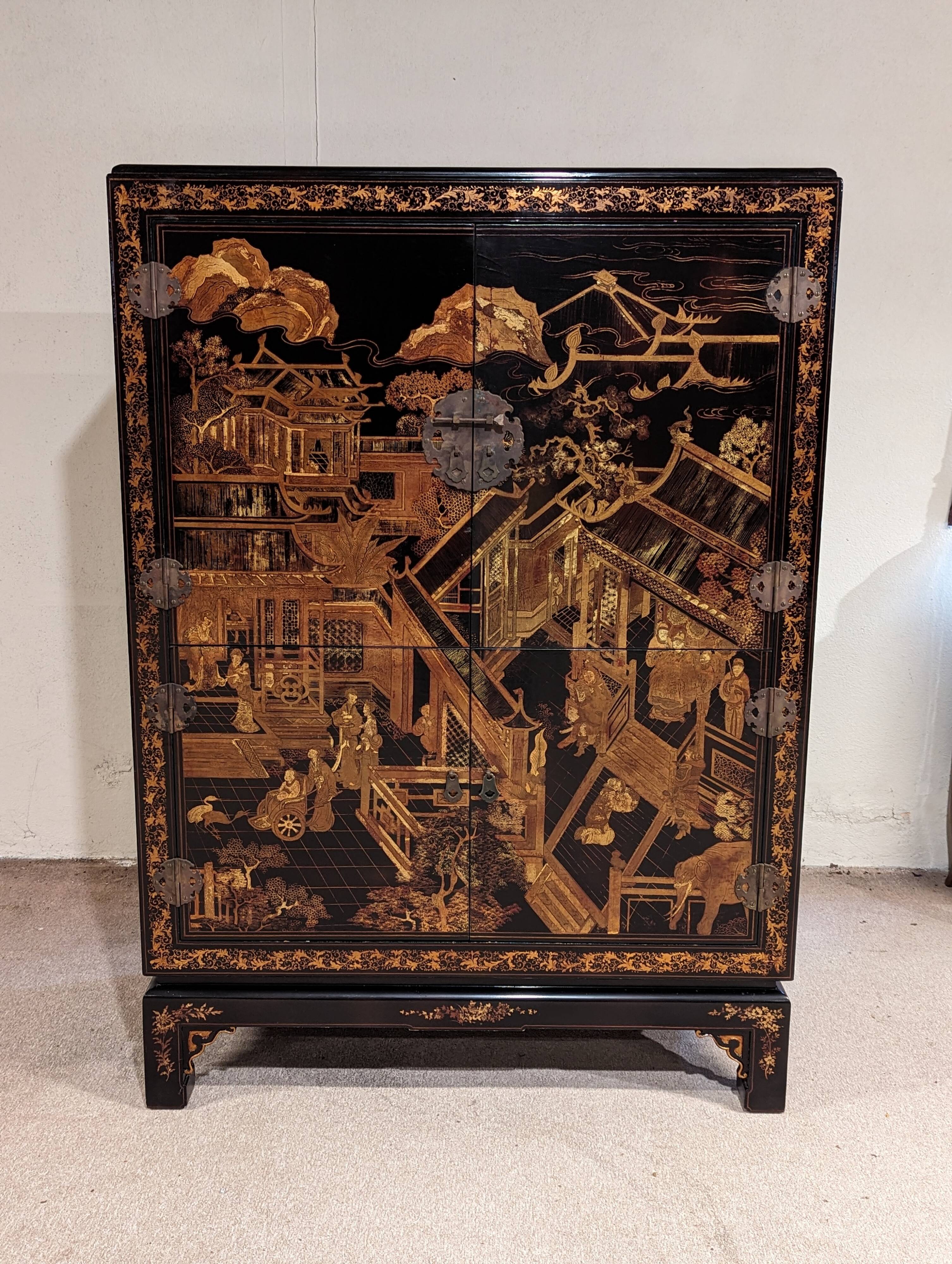 Chinese lacquer sideboard