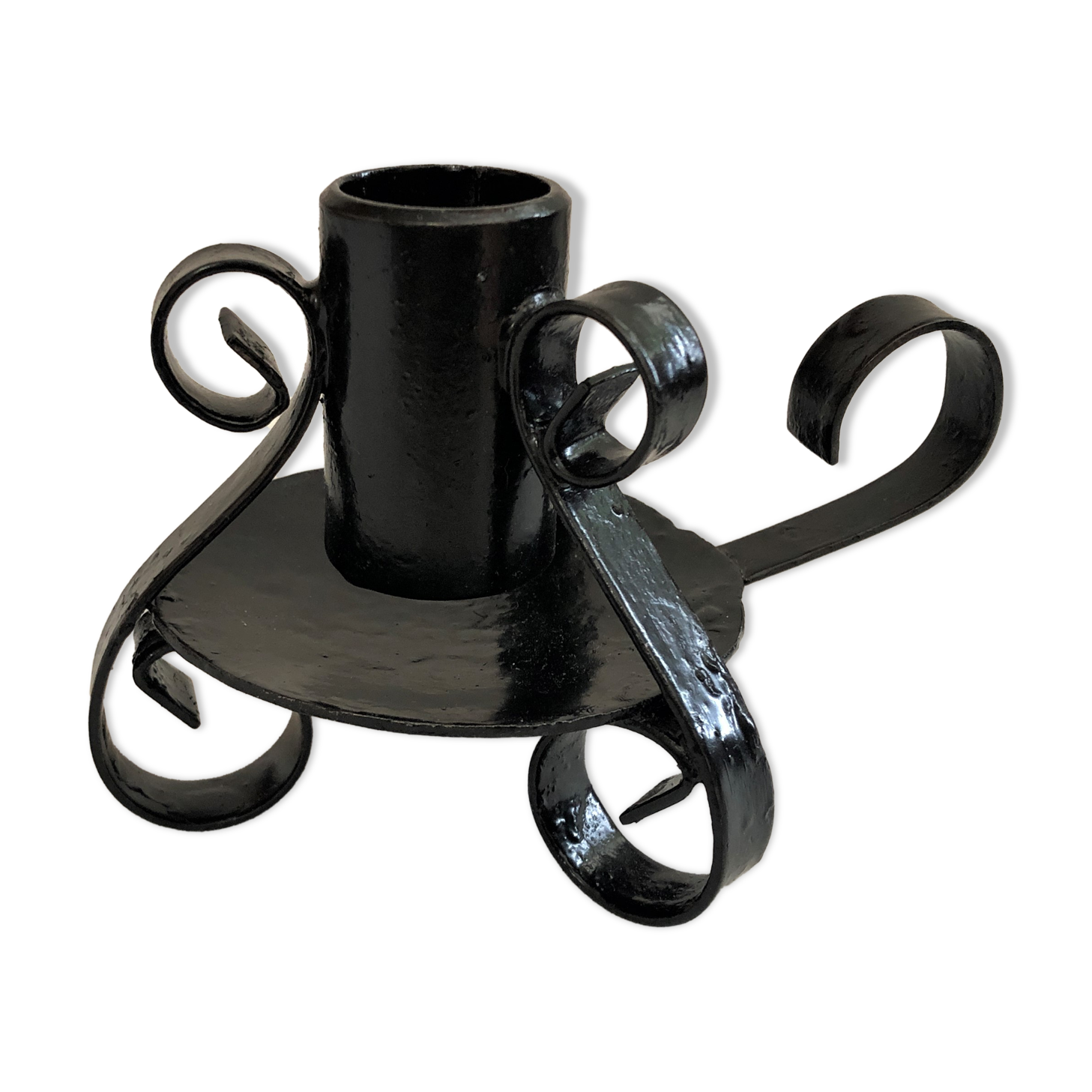 Hand candle holder handmade wrought wrought iron twisted