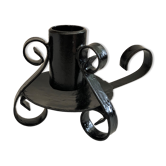 Bougeoir  à main  artisanal fer forgé torsadé