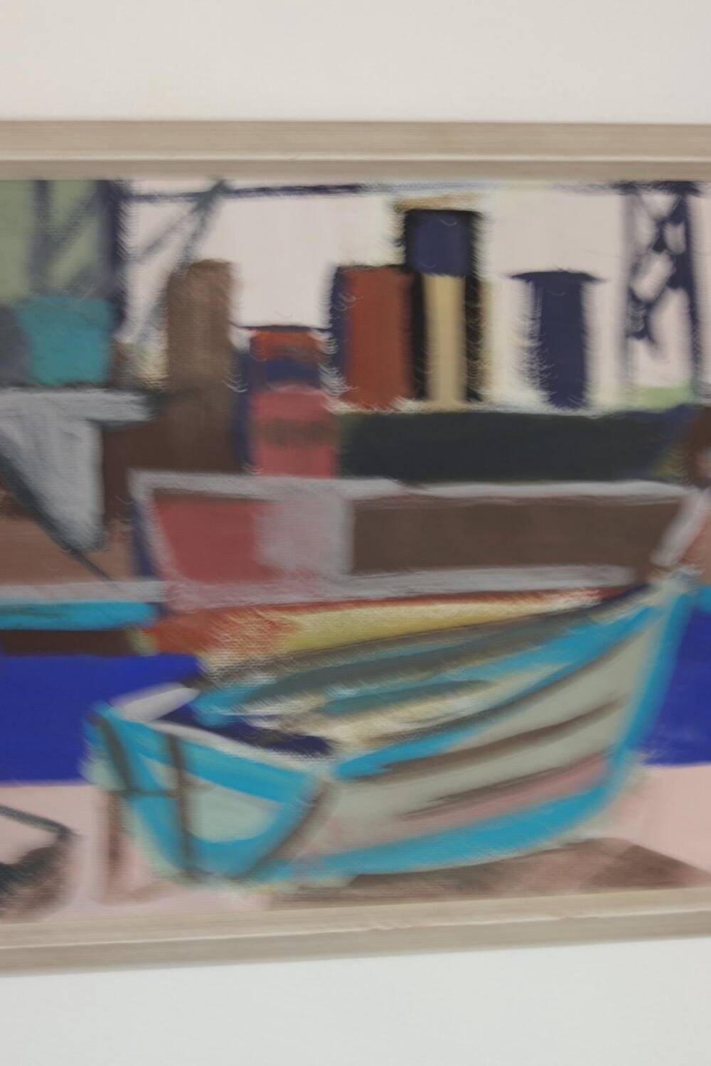 Swedish Oil on Panel – “Harbour Motif with Boats” by Hannes Glaeser