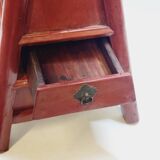 Ancien tabouret de barbier coiffeur chinois 19ème xixème siècle en bois laqué