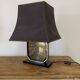Pair of brass and gold-plated lamps by George Mathias, 1970