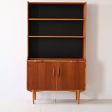 Vintage bookcase with sliding shelf