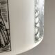 50s-60s pendant light in black and white opaline glass
