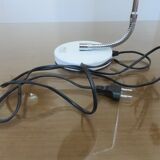 Lamp in white lacquered metal and chrome metal 60/70s