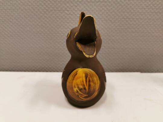 Old ceramic piggy bank. shaped like a duck from hegnetslund denmark