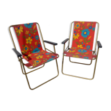 lot of 2 lafuma folding armchairs