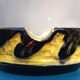 Ashtray yellow and black abstract drawing Monte-Carlo