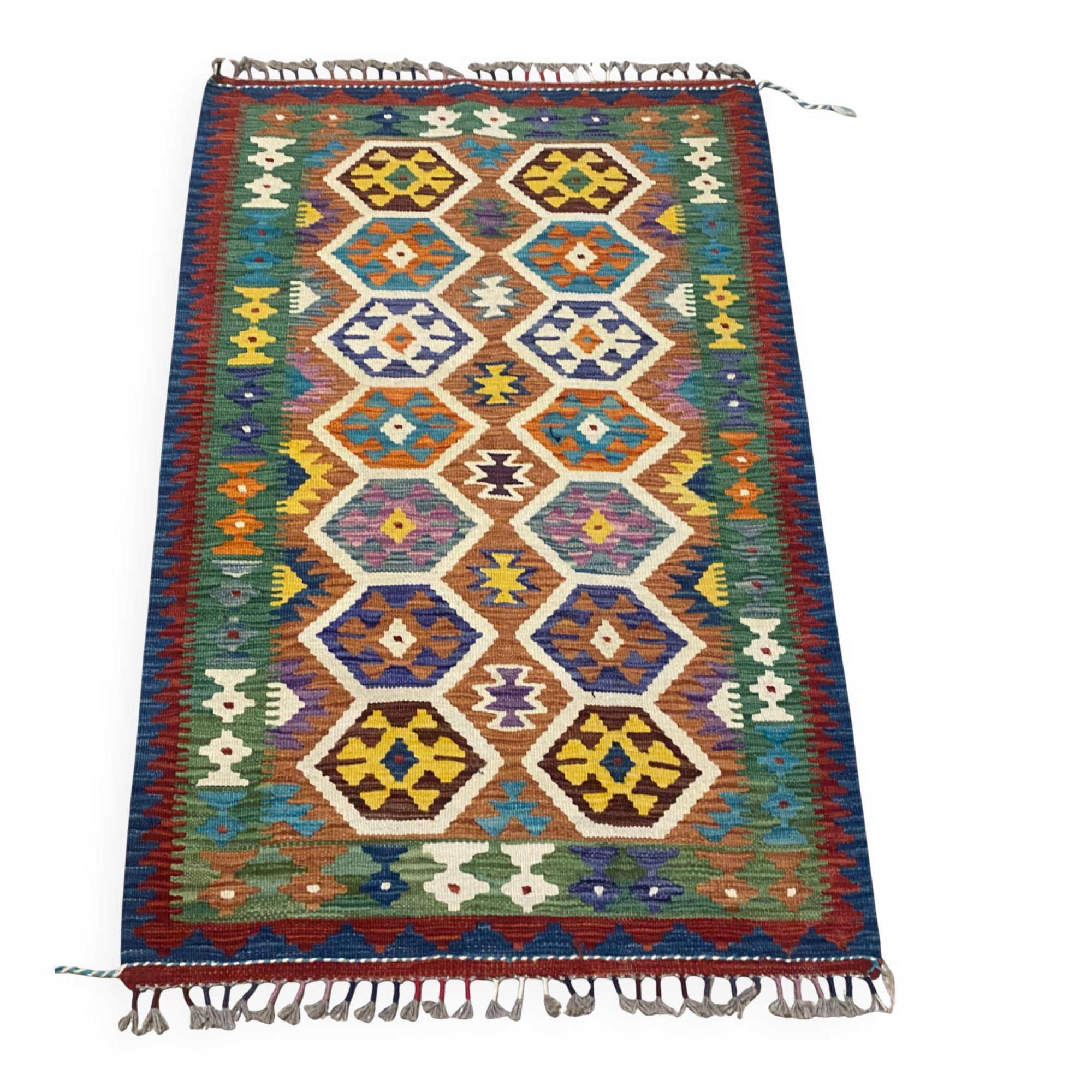 Tapis kilim afghan fait main – Pièce unique