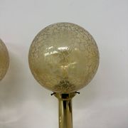 Lot de 2 grandes lampes de table globe en verre, années 1970