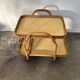 Rattan dessert table with removable tray