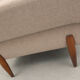 1950s polstery armchair beige, completely restored