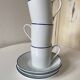 Set of 3 Jammet Seignolles coffee cups and bowls in Limoges model ROYAN