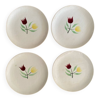 Salins "crocus" dessert plates.