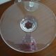 6 Roemer Saint Louis wine glasses in colored lined cut crystal signed