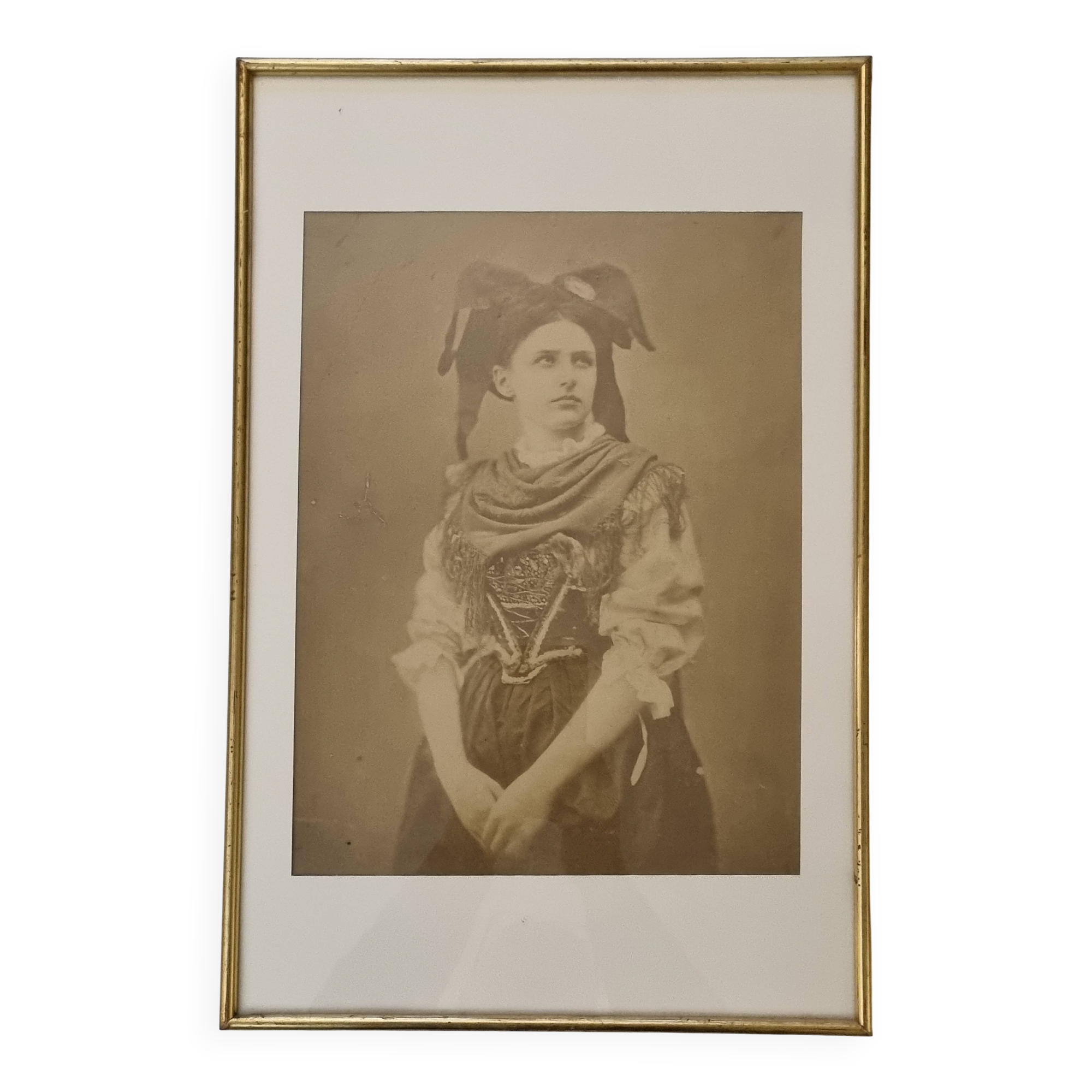 Adolphe Braun The Alsatian large albumen print framed, late 19th century