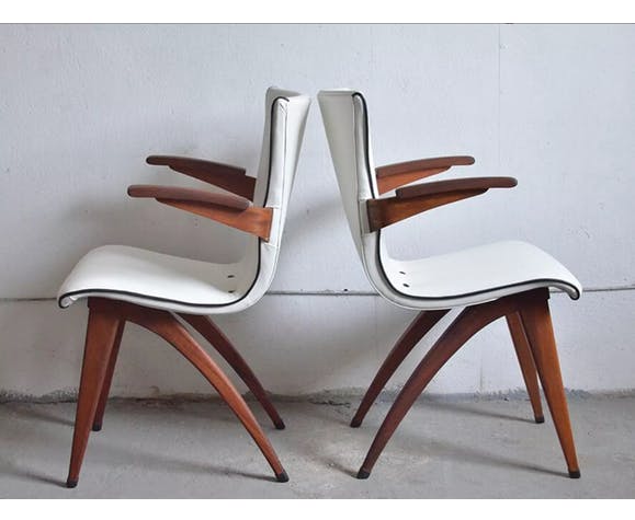 Pair of armchairs the GJ van Os Culemborg 1950