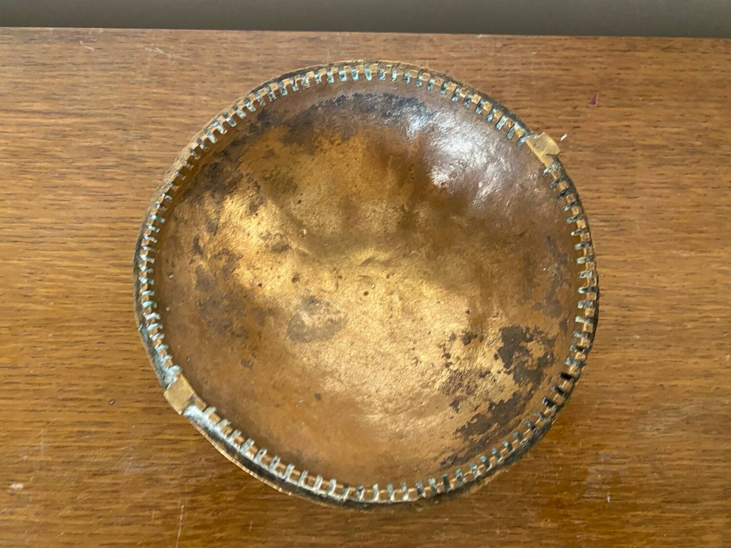 Antique Gilt Bronze Tripod Cup Tray Vintage Decoration #C283