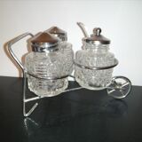 Salt, pepper and vintage mustard maker.