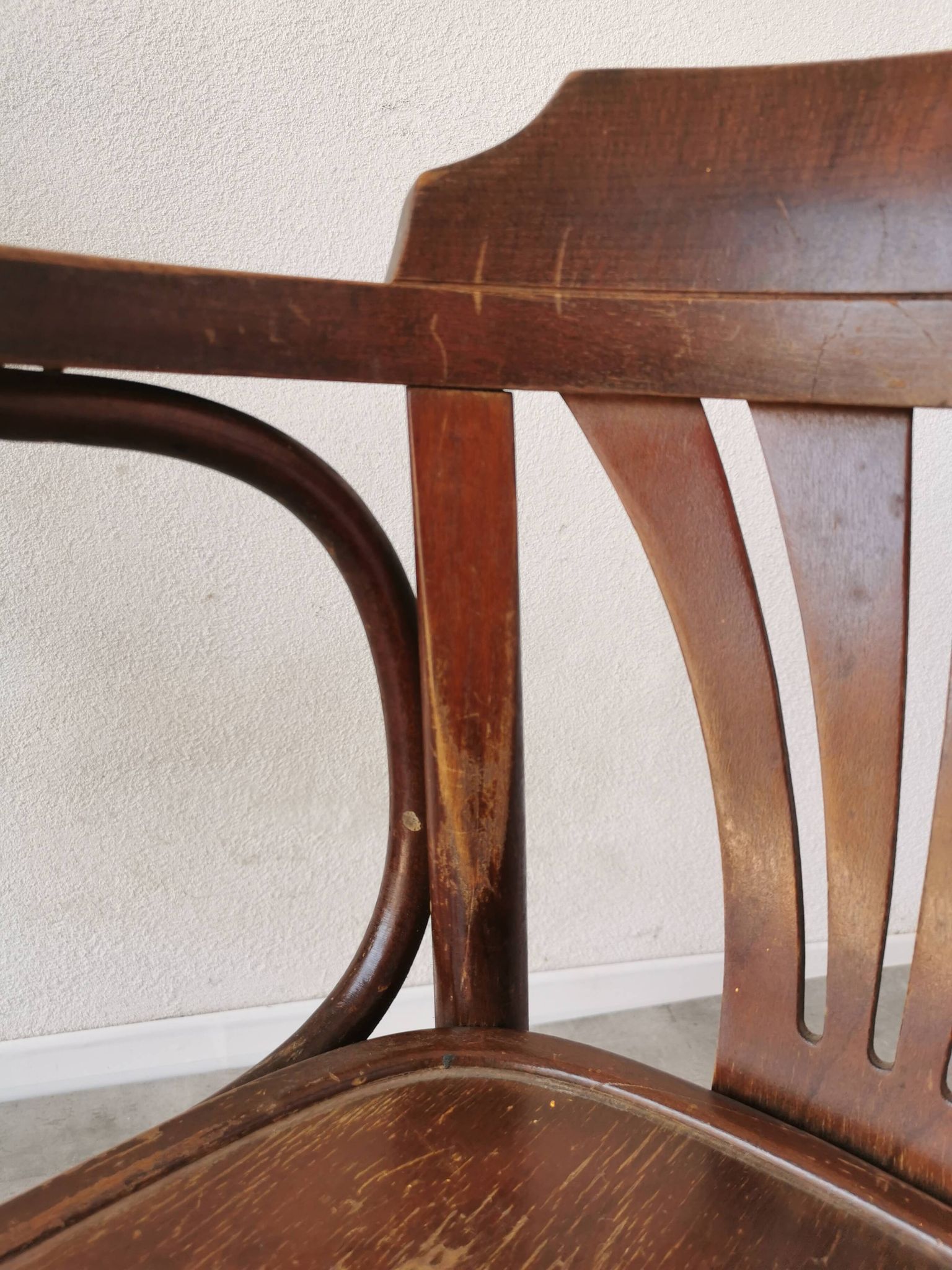 Vintage Bentwood Dining Chair: Mid-Century Thonet Style Armchair