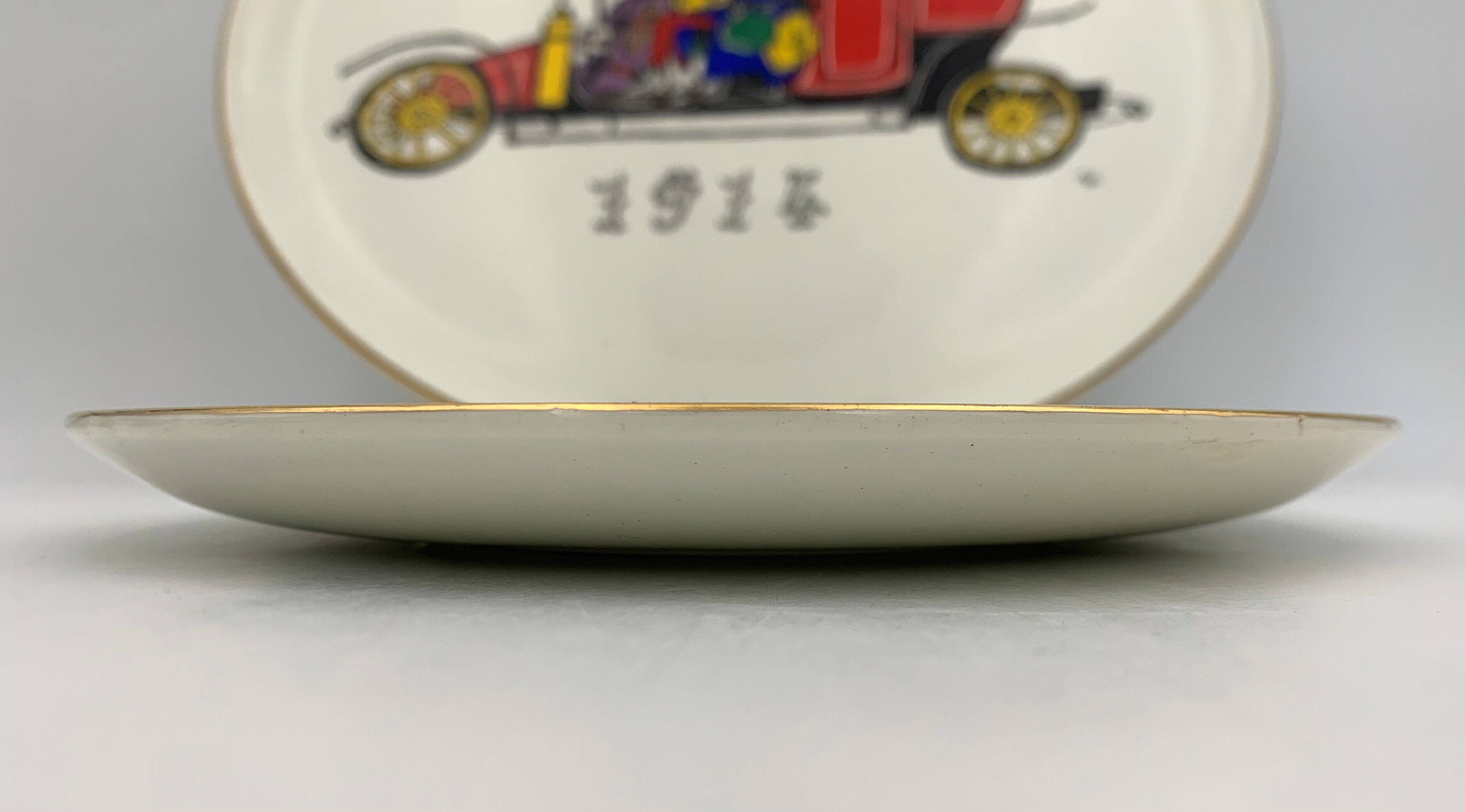 Vintage dessert service in earthenware, signed Jacques Charmoz - Val d'Or GIEN - 1950s