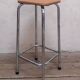 High chrome and skaï stool