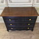 Commode en chêne Louis XV, patine noire, XVIIIe siècle