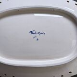 Oval dish with Desvres Fourmaintraux Rouen decoration