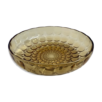 Amber crystal dish circa 1960