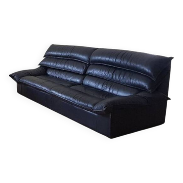 Vintage leather sofa by Bernard Massot