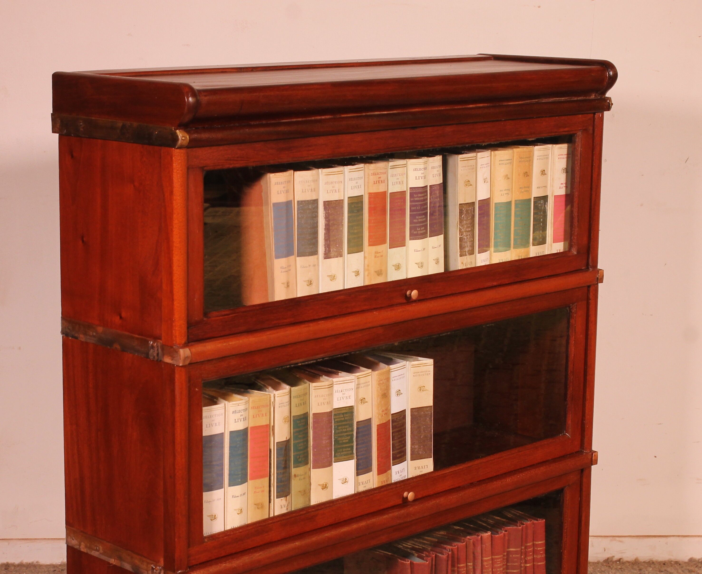 Bibliothèque Globe Wernicke en acajou avec 3 éléments