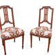 Pair of Louis XVI Napoleon III Chairs Mahogany 1920s Valet de chambre