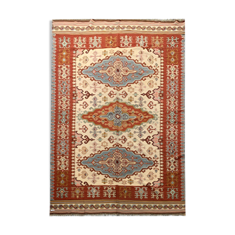 Handmade oriental serbian kilim, handmade flat-woven wool rug- 180x300cm