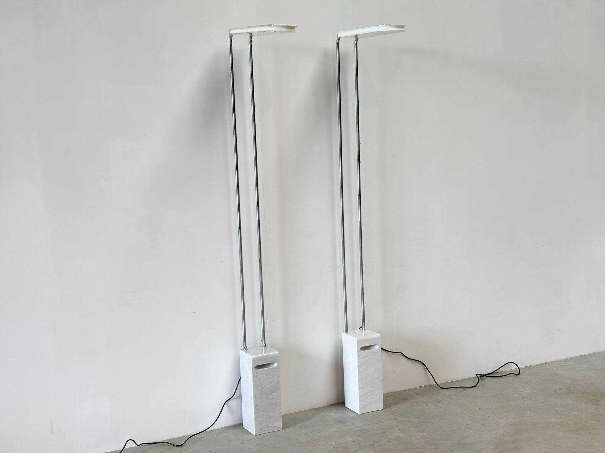 Pair of Skipper floor lamps by Bruno Gecchelin