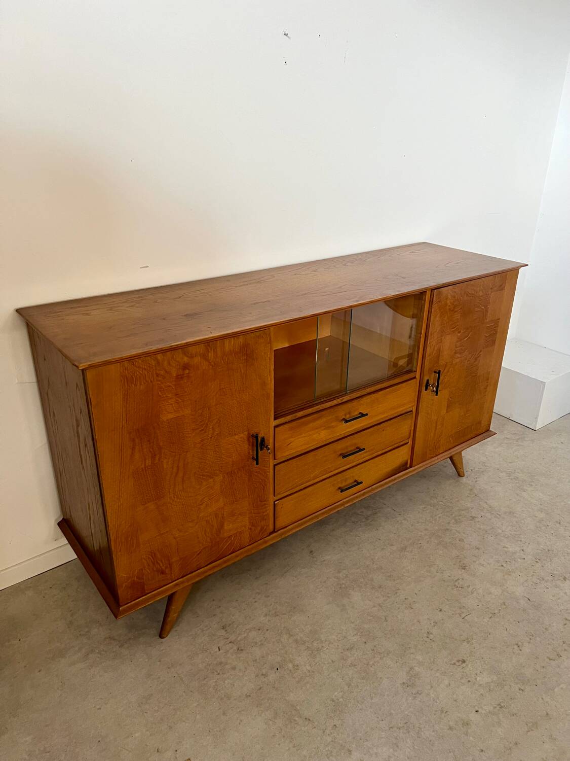 Old oak sideboard from the 50s, reconstruction period