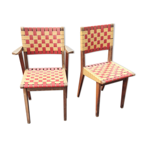 Chaise et fauteuil assortie