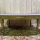Table basse ovale pieds biches et marbre style Empire
