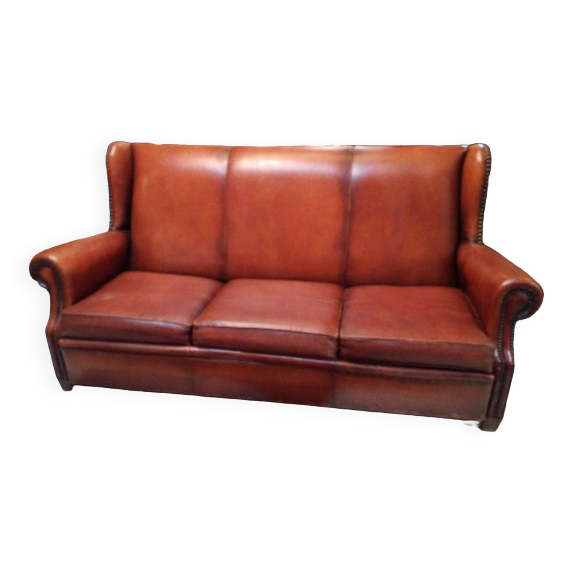 Leather club sofa