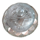 Vintage glass cheese dome with diamond cut.
