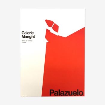 Affiche originale en lithographie de Pablo Palazuelo galerie Maeght 1970