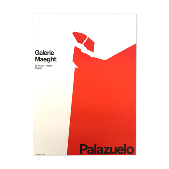 Affiche originale en lithographie de Pablo Palazuelo galerie Maeght 1970