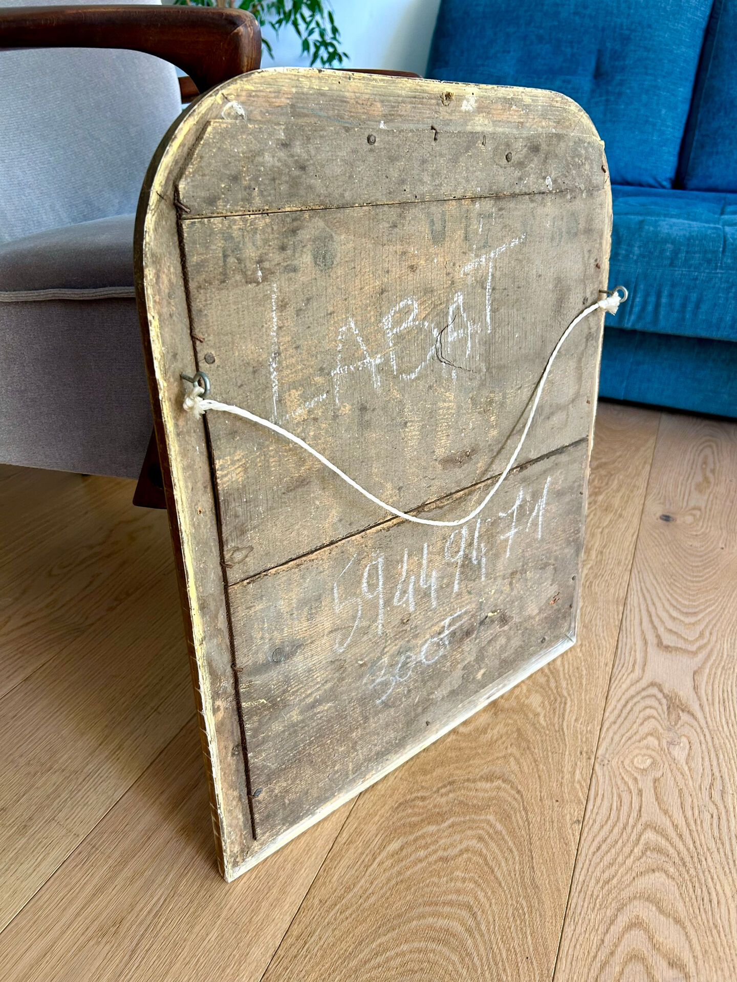 Antique gilded carved mirror - antique glass - vintage - Louis XVI